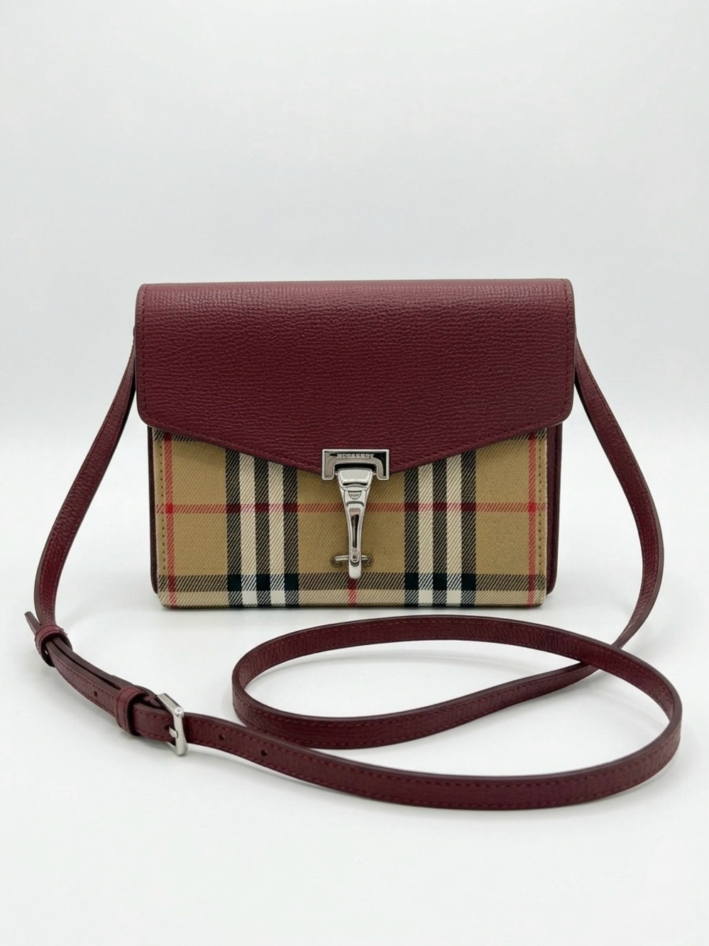 Like New Burberry Mini Macken Red Crossbody